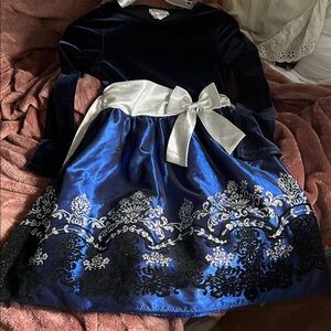 Rare Editions Navy and White Formal Kids Dress